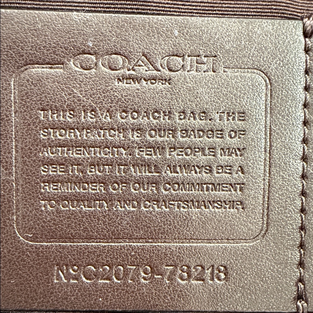 Coach Signature Chain Central Tote Black Leather - Picture 9 of 10